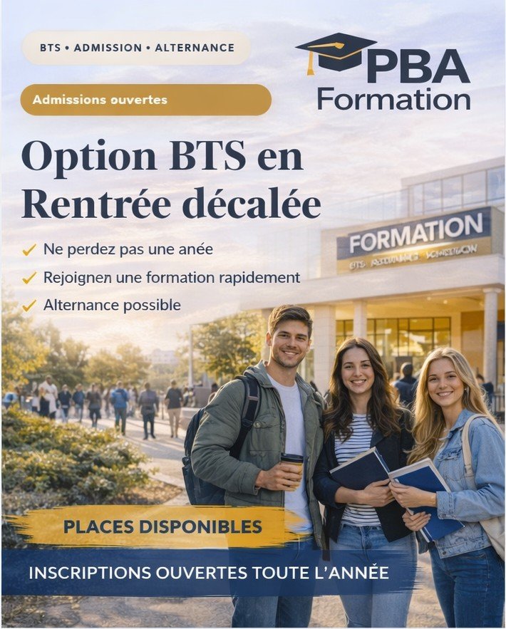 Rentrée décalée PBA Formation
